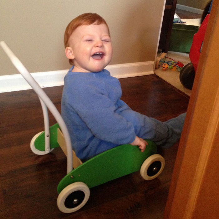 fred sitting in cart